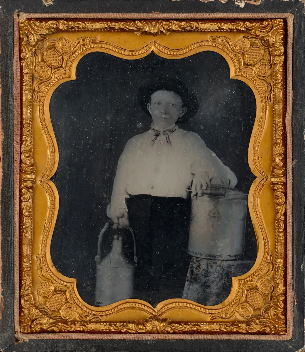 Portrait of an Oil Lamp Filler by American 19th Century, photograph, 1860-1869