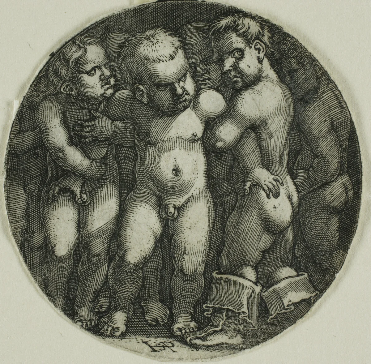 Eight Boys by Sebald Beham, print, 1520-1550