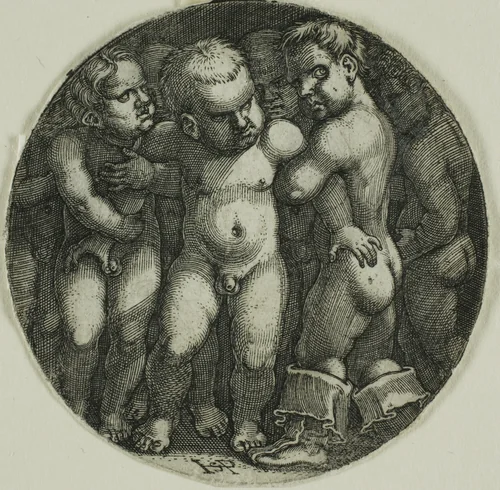 Eight Boys by Sebald Beham, print, 1520-1550