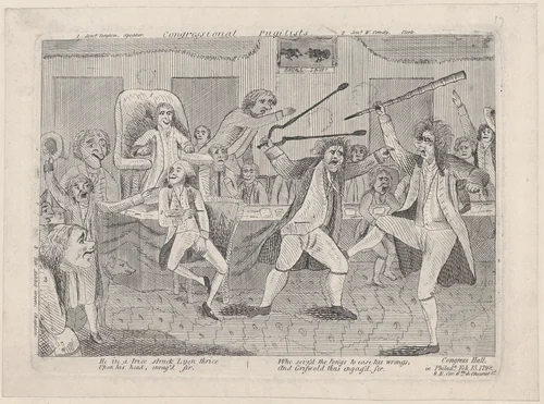 Congressional Pugilists by anonymous, print, 1798