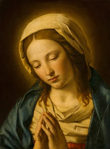 The Virgin in Prayer by Sassoferrato, painting