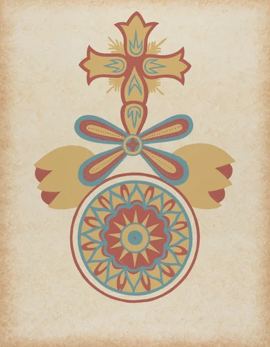 Santa Barbara Mission Doorway Design from the portfolio "Decorative Art of Spanish California" by American 20th Century, index of american design, 1935-1942