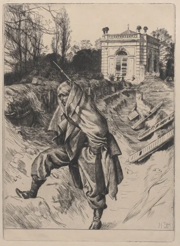 Grand'Garde (Souvenir of the Siege of Paris) by James Tissot, print, 1878