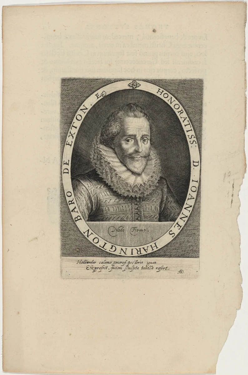 John Harington, First Baron of Exton by Magdalena van de Passe
Willem de Passe, print, 1620