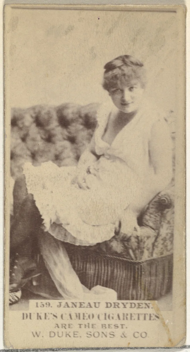 Card Number 159, Janeau Dryden, from the Actors and Actresses series (N145-5) issued by Duke Sons & Co. to promote Cameo Cigarettes by W. Duke, Sons & Co., photograph, 1880-1889