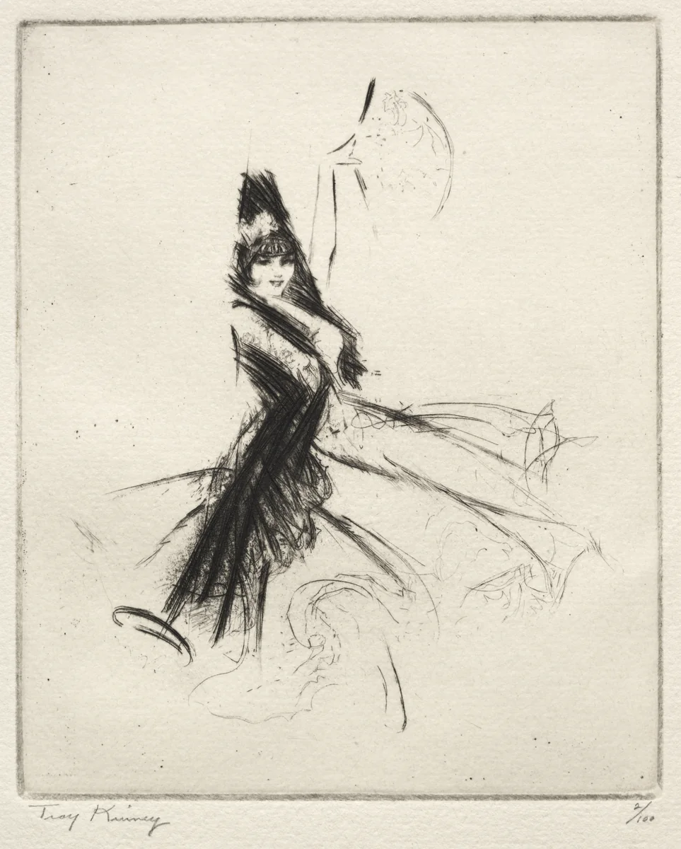 Tortola Valencia by Troy Kinney, print, 1918