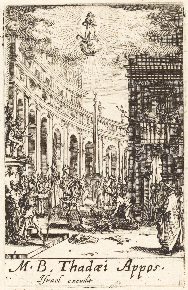 The Martyrdom of Saint Thaddeus by Jacques Callot, print, 1634-1635