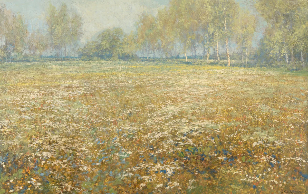 Meadow in Bloom by Egbert Rubertus Derk Schaap, painting, 1913