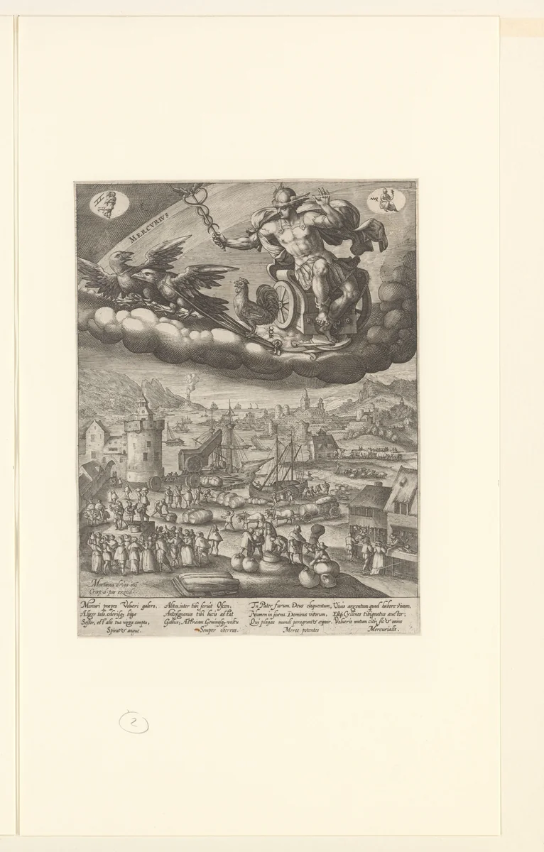 Mercurius by Crispijn van de Passe, print, 1589-1611