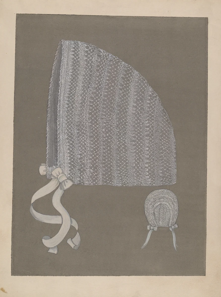 Baby's Cap by Sylvia Dezon, index of american design, 1937