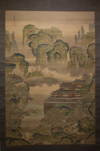 Palace Landscape by Tani Bunchō (谷文晁), painting, 1800-1833