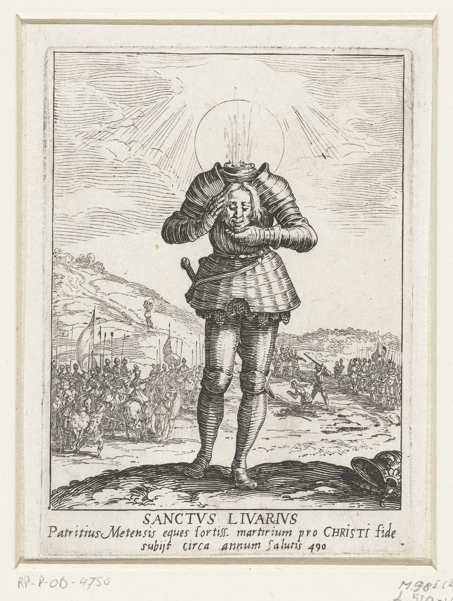 Heilige Livarius by Jacques Callot, print, 1624