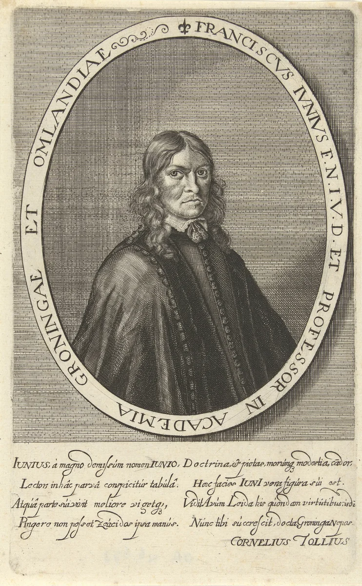 Portret van Franciscus Junius by Steven van Lamsweerde, print, 1654