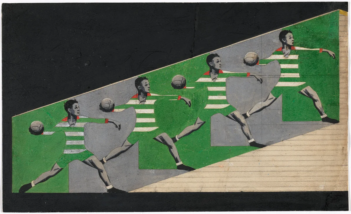 Study for Children’s Village mural, Central Park of Culture and Leisure (now Gorky Park), Moscow by Vladimir Stenberg, Georgii Stenberg, drawing, 1928