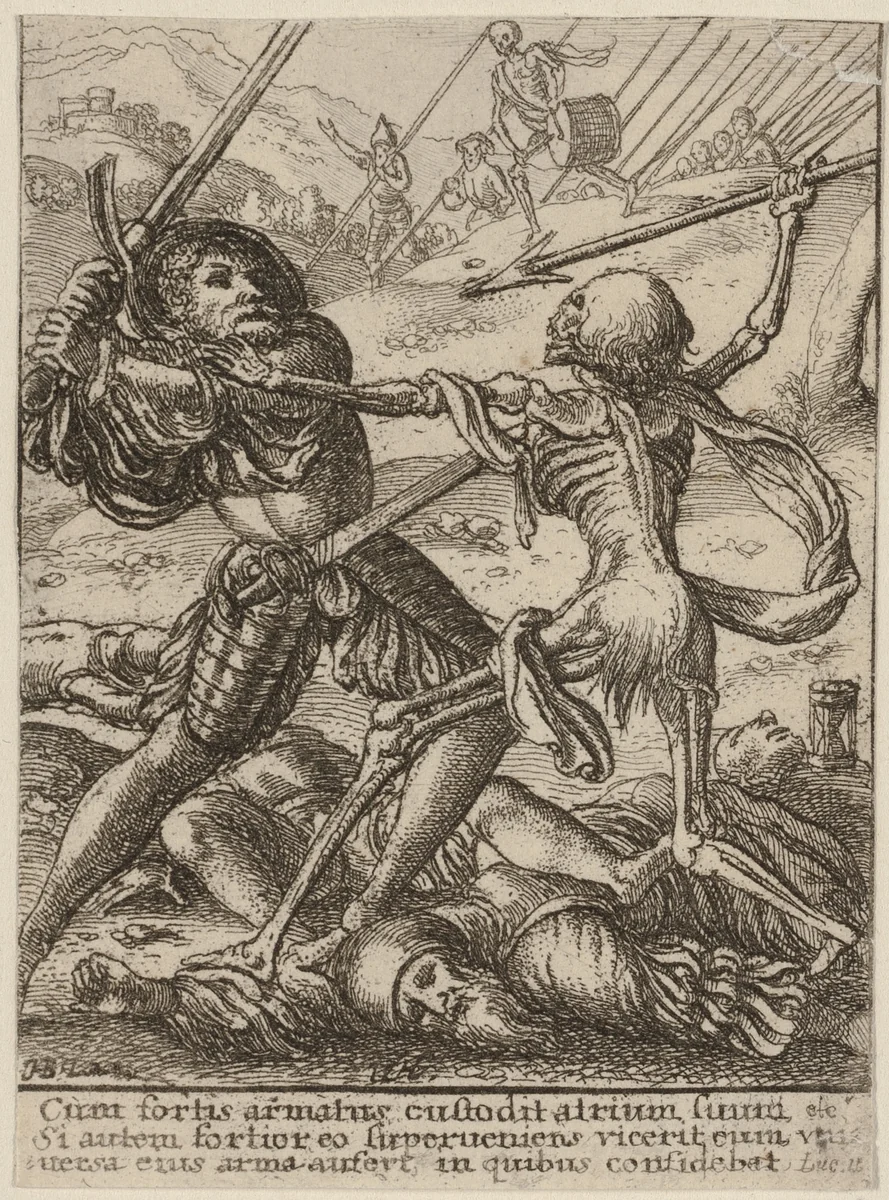 The Knight and Death, from The Dance of Death by Wenceslaus Hollar
Hans Holbein the younger, print, 1651