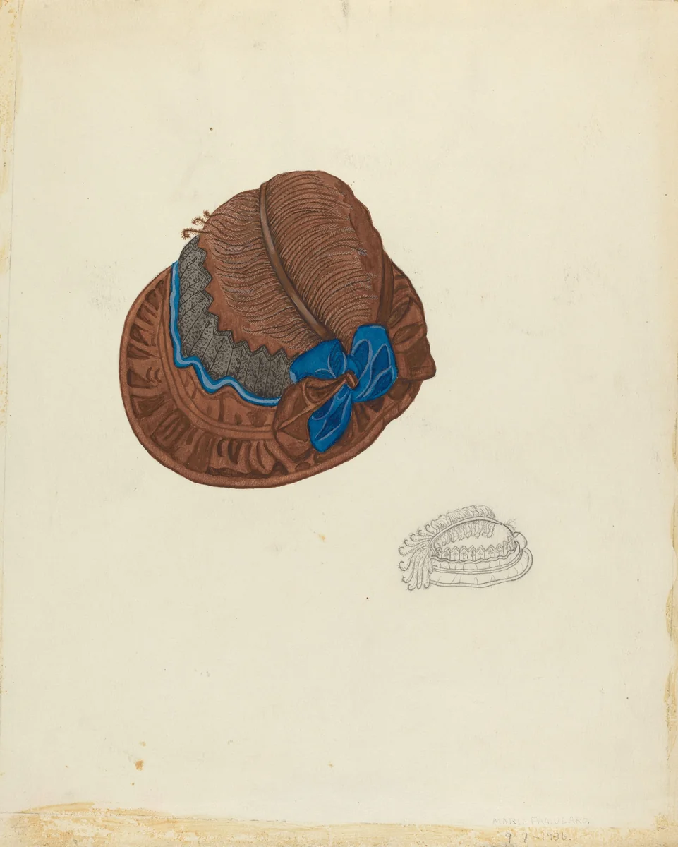 Hat by Marie Famularo, index of american design, 1936