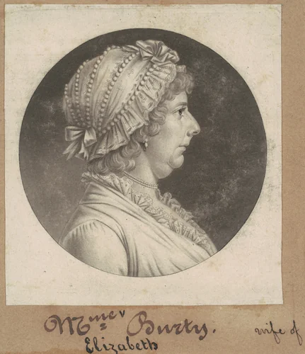Elizabeth May Busti by Charles B. J. Févret de Saint-Mémin, print, 1807