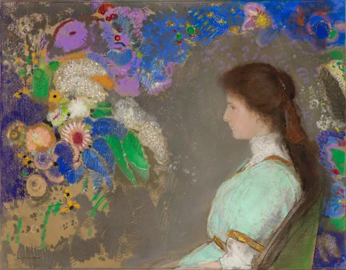 Violette Heymann by Odilon Redon, drawing, 1910