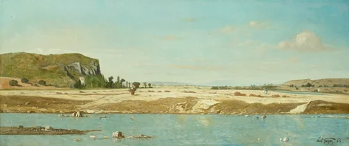 The Banks of the River Durance at Saint Paul by Paul Camille Guigou, painting, 1864