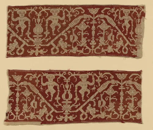 Two Border Fragments by Spain, textile, 1575-1625