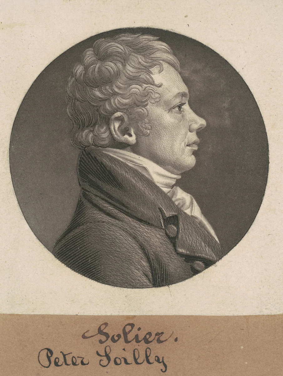 Peter Sailly by Charles B. J. Févret de Saint-Mémin, print, 1807