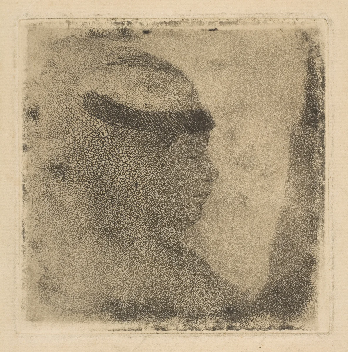 Head of a Woman in Profile by Edgar Degas, print, 1879-1880
