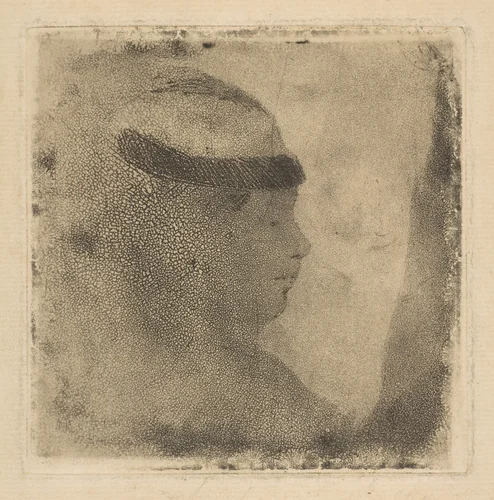 Head of a Woman in Profile by Edgar Degas, print, 1879-1880