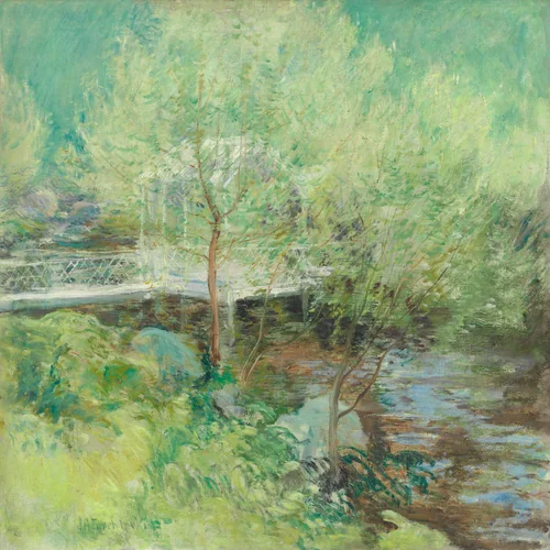 The White Bridge by John Henry Twachtman, painting, 1895-1902