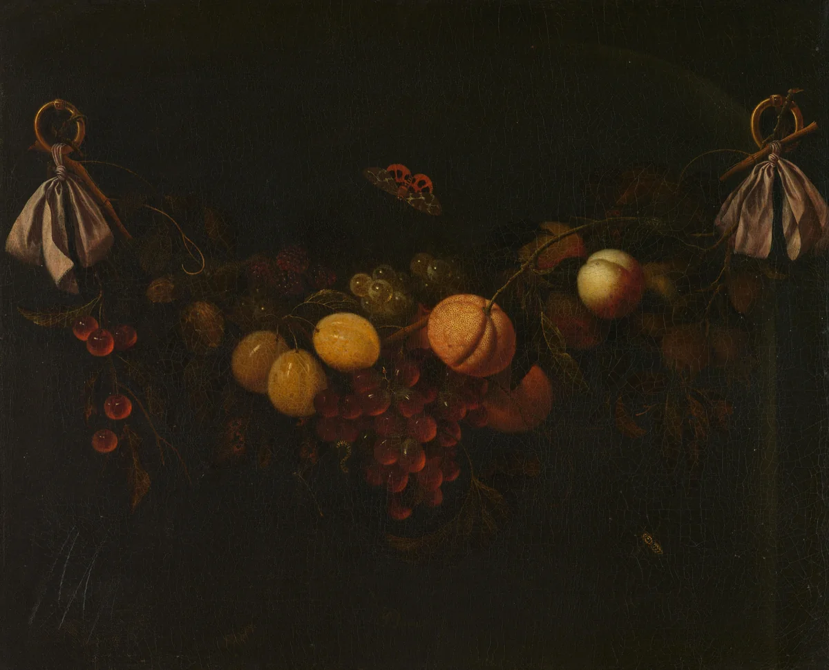 Festoon of Fruits by Johannes Borman, painting, 1653-1658