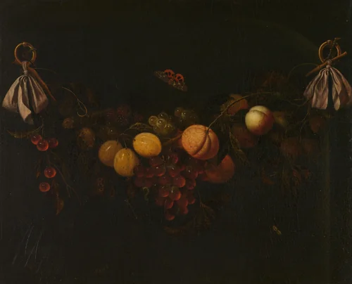 Festoon of Fruits by Johannes Borman, painting, 1653-1658