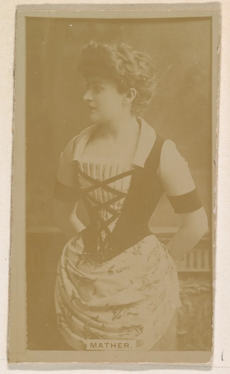 Margaret Mather, from the Actresses series (N245) issued by Kinney Brothers to promote Sweet Caporal Cigarettes by Kinney Brothers Tobacco Company, photograph, 1890