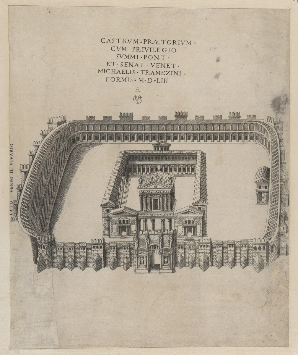 Castrum, from "Speculum Romanae Magnificentiae" by anonymous, print, 1530-1580