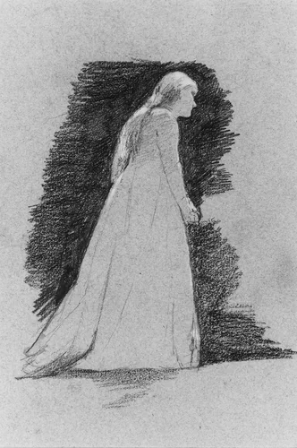 Standing Woman by Thomas Hovenden, artwork, 1878