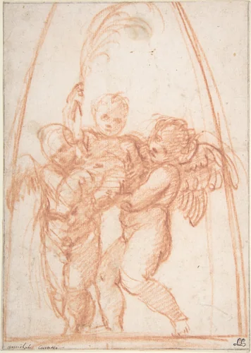 Anteros Victorious by Annibale Carracci, drawing, 1560-1609