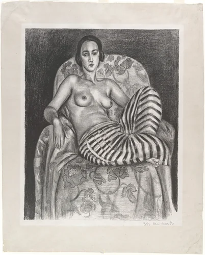 Large Odalisque in Striped Pantaloons (Grande Odalisque à culotte bayadère) by Henri Matisse, print, 1925
