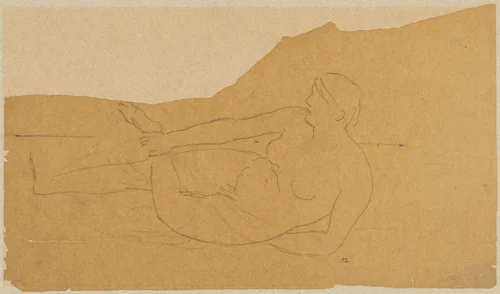 Female Nude by Pierre Puvis de Chavannes, drawing, 1891