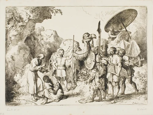Baptism of the Chamberlain of Queen Candace of Ethiopia by Christian Wilhelm Ernst Dietrich, print, 1740