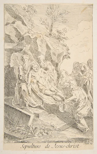 Entombment of Christ by Claude Gillot, print, 1685-1722
