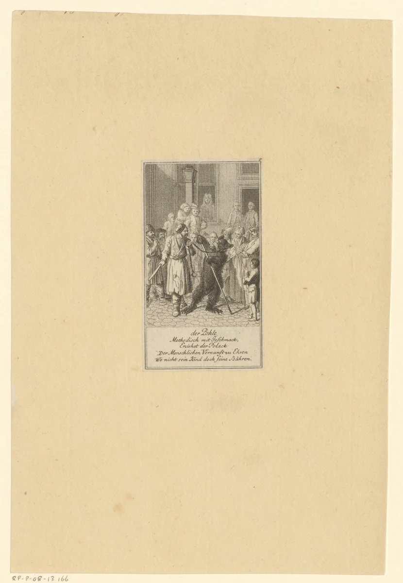 Poolse man met een dansende beer by Daniel Berger, print, 1775