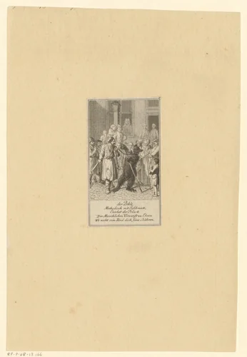 Poolse man met een dansende beer by Daniel Berger, print, 1775