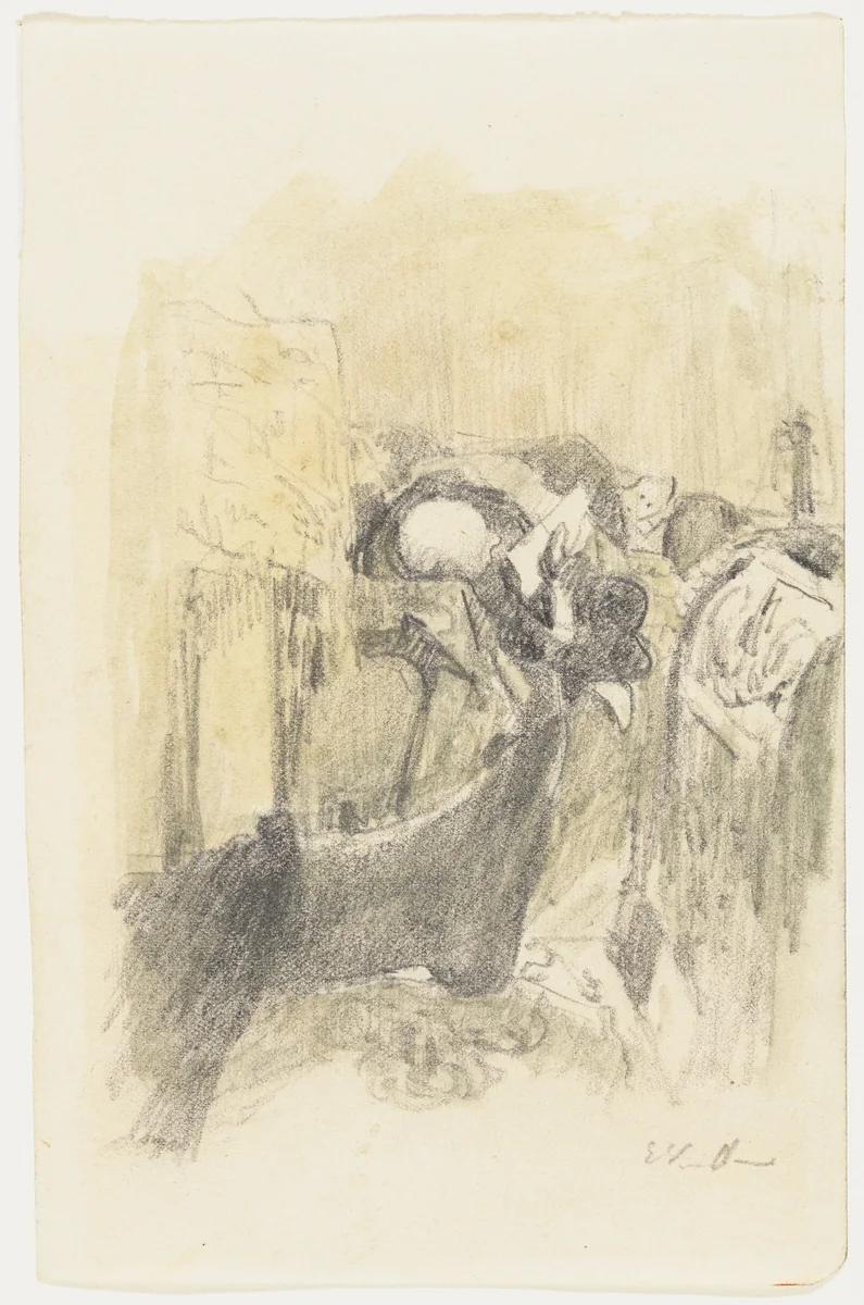 Siesta by Édouard Vuillard, drawing, 1928