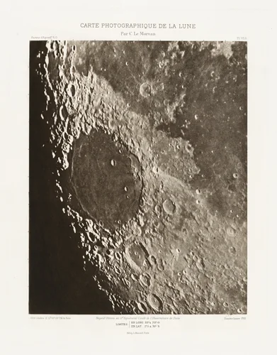 Carte photographique de la lune, planche VII.A (Photographic Chart of the Moon, plate VII.A) by Charles Le Morvan, photograph, 1908-1914