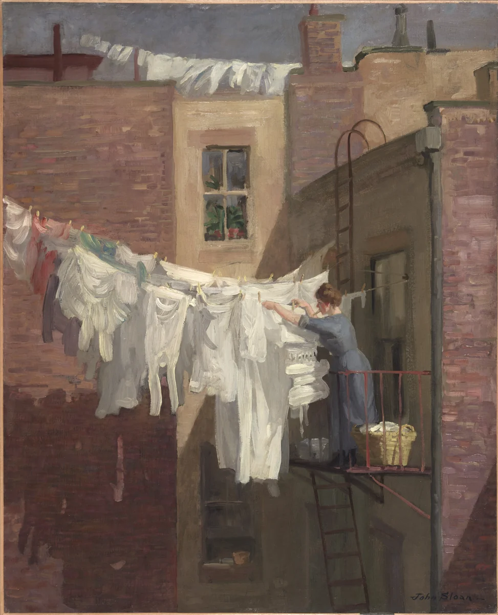 A Woman's Work by John Sloan, painting, 1912