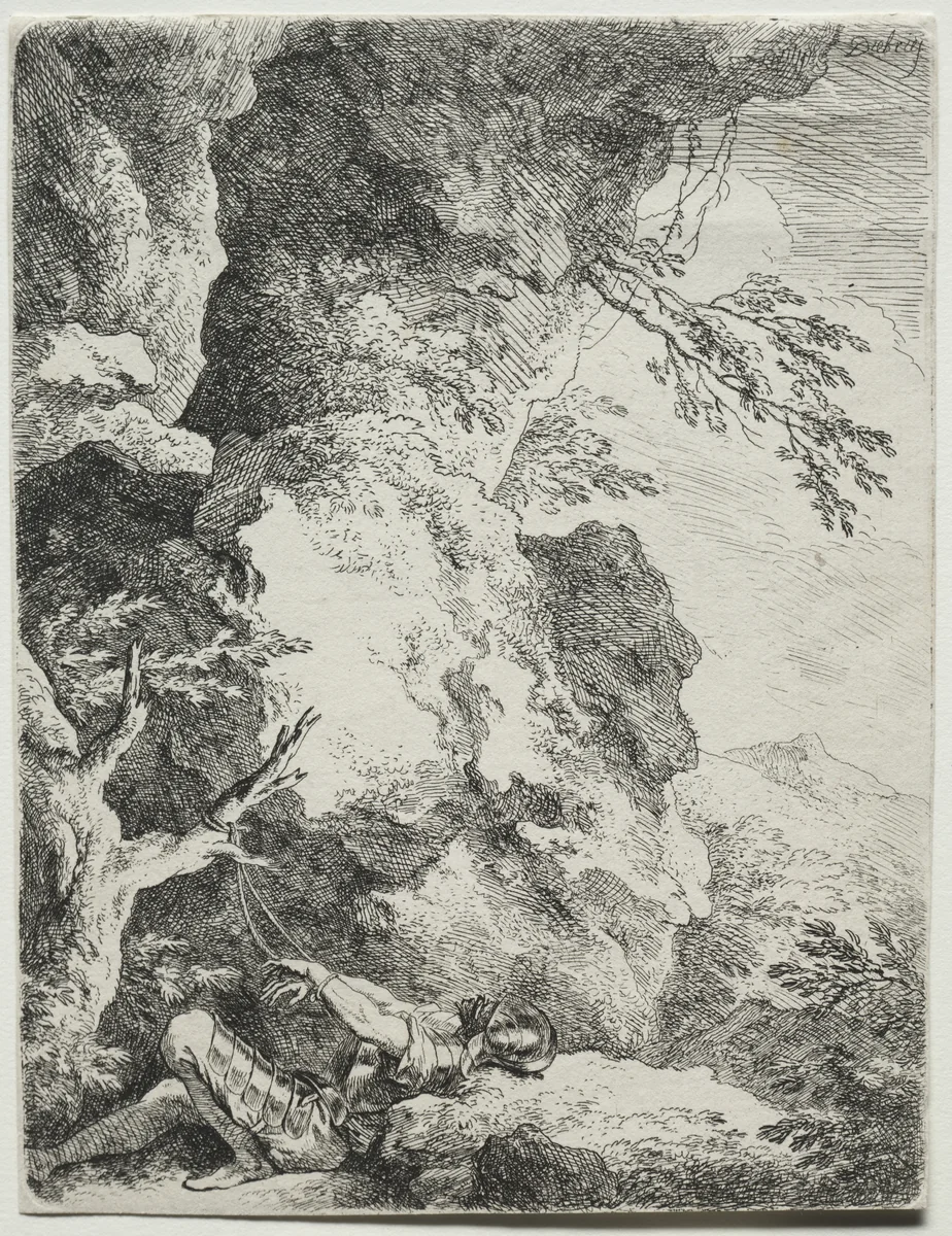 St. William, The Hermit Saint by Christian Wilhelm Ernst Dietrich, print