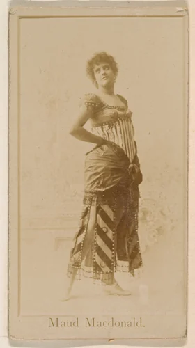 Maud Macdonald, from the Actresses series (N245) issued by Kinney Brothers to promote Sweet Caporal Cigarettes by Kinney Brothers Tobacco Company, photograph, 1890