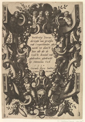 [Four plates of ornamental panels] by Cornelis Floris, book, 1554-1571
