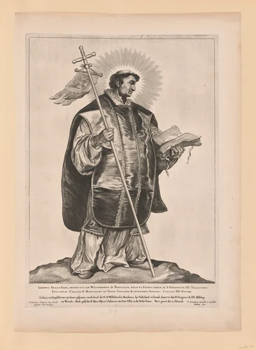 Saint Marcellinus, from Saints of the North and South Netherlands by Cornelis Visscher, print, 1650