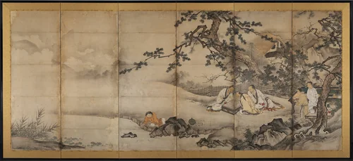 The Four Accomplishments by Kano Shōei, painting, 1573-1615