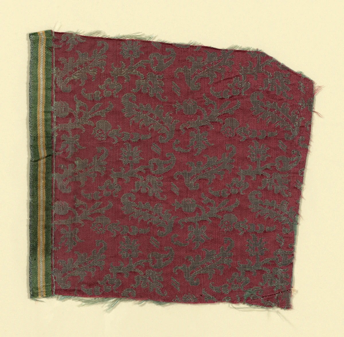 Fragment by Italy, textile, 1601-1650