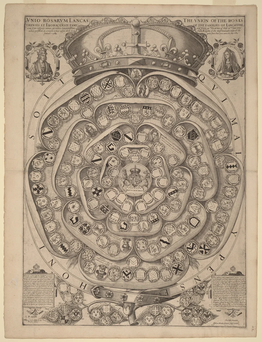 Talbot's Rose: A Record of the Knights of the Garter, 1486-1589 by Jodocus Hondius I; Thomas Talbot, print, 1589